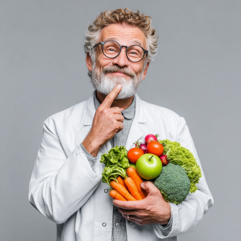 Nutrizionista senior che consulta un anziano